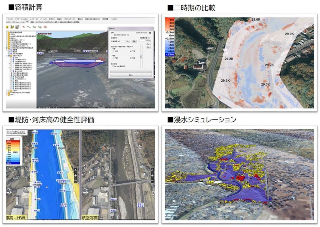 3次元河川管内図で河川DXと維持管理の効率化を実現(Skyline社製ソフト)