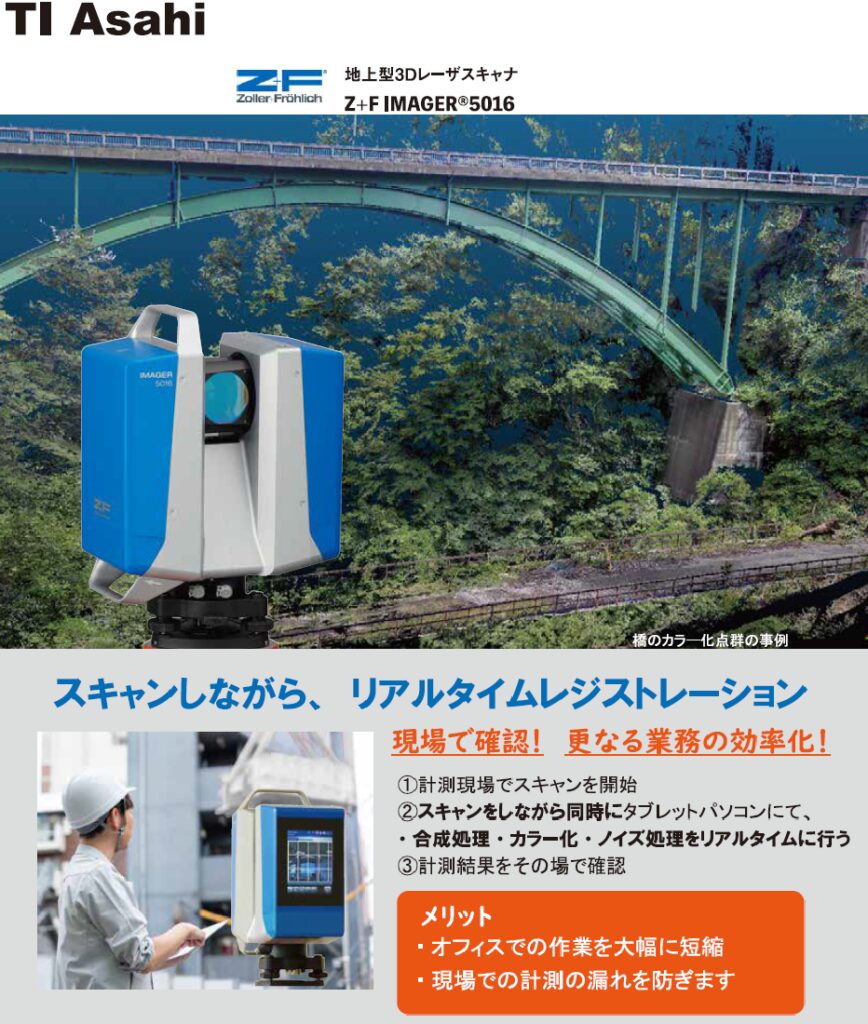 ３次元計測に最適、地上型レーザスキャナ及びUAVレーザ等をご用意しております。